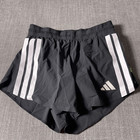 adidas Pants - Adidas Adizero Split Running Shorts Womens XS Black Inseam"3 Slim Fit Athletic